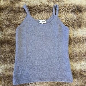 KIKIT Lavender Fuzzy Knit Tank Top L | Cozy Soft Bouclé Sweater Cami Y2K  Chic
